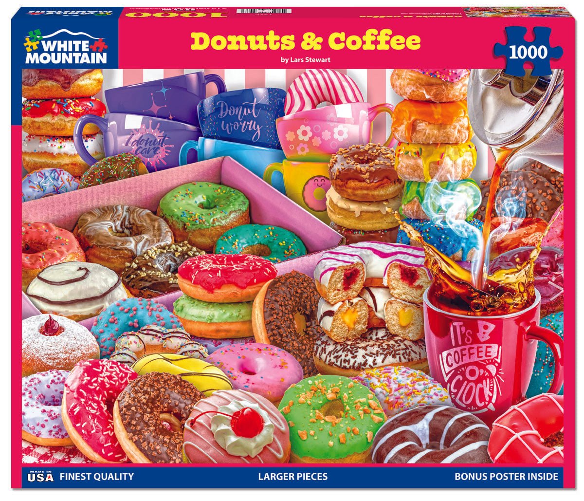Donuts & Coffee (1869pz) - 1000 Piece Jigsaw Puzzle