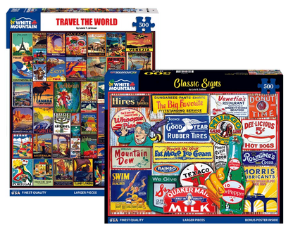 Set of 2: Best Selling 500 Piece Puzzle Bundle