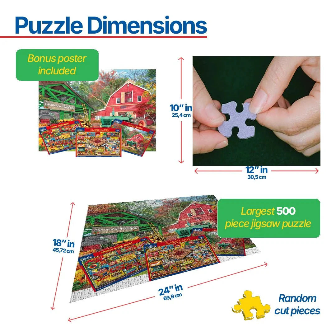 1 Year Puzzle Subscription Bi-monthly 300-500 Piece - Gift