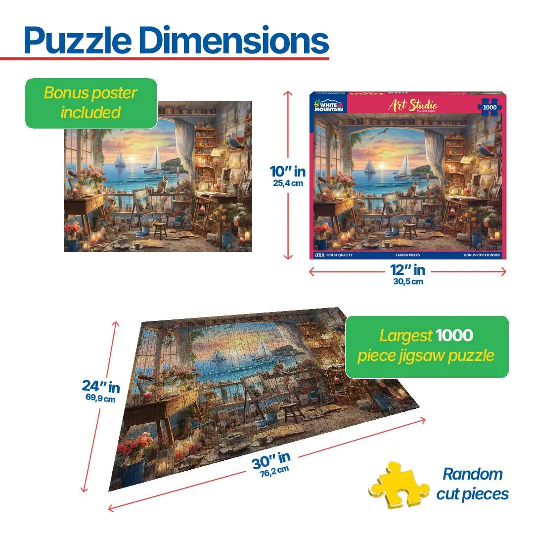Art Studio (2002pz) - 1000 Piece Jigsaw Puzzle