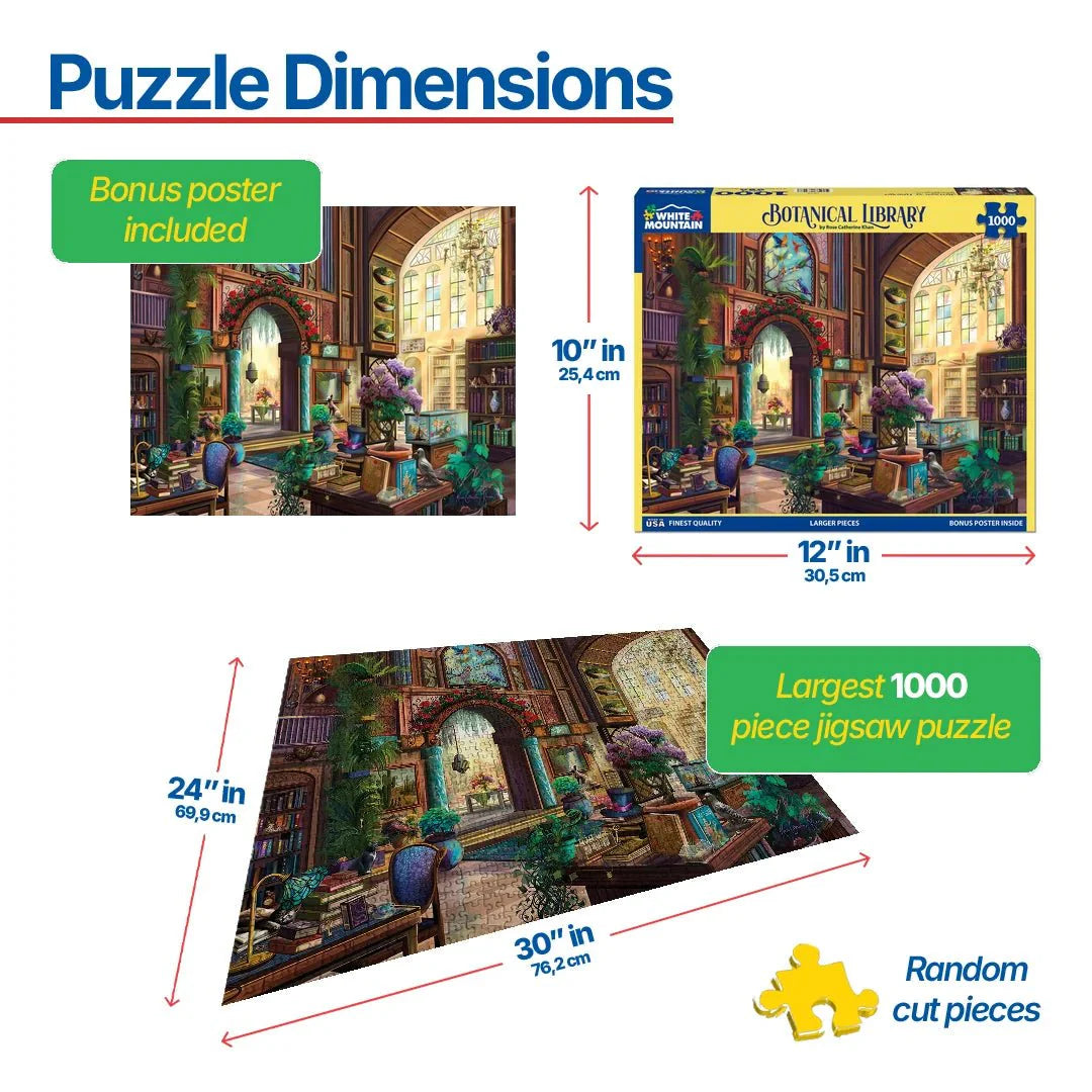 Botanical Library (1819pz) - 1000 Piece Jigsaw Puzzle