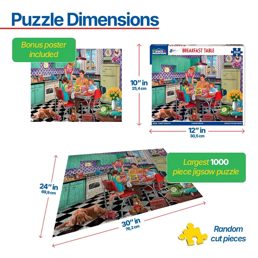 Breakfast Table (1675pz) - 1000 Piece Jigsaw Puzzle