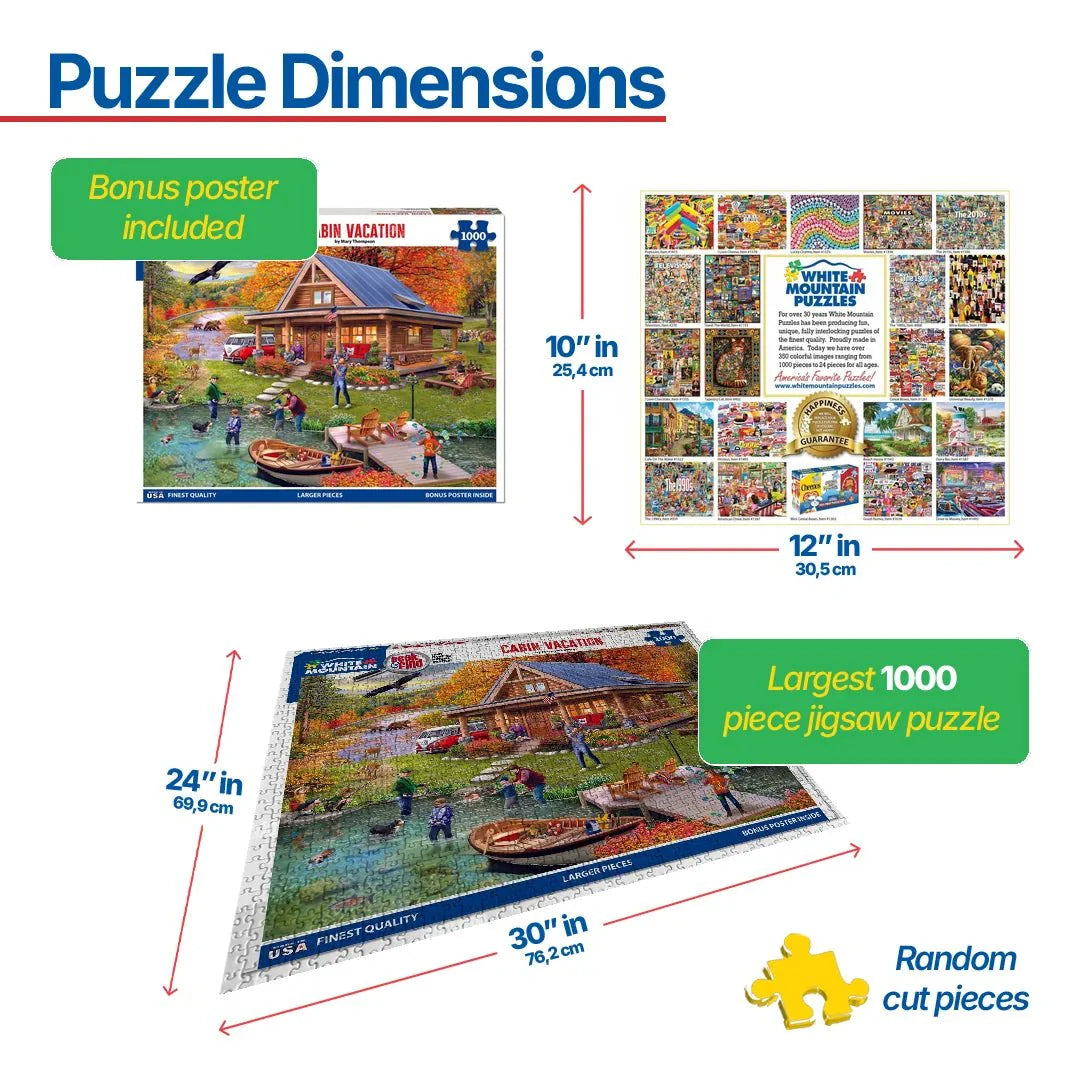 Cabin Vacation Seek & Find (2089pz) - 1000 Piece Jigsaw Puzzle
