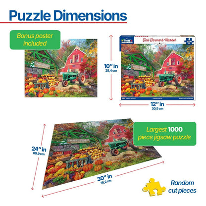 Fall Farmer's Market (1826pz) - 1000 Piece Jigsaw Puzzle