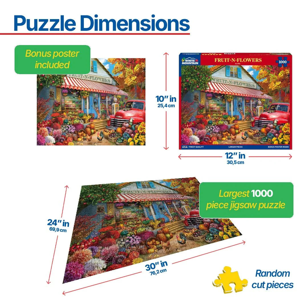 Fruit N Flowers (2039pz) - 1000 Piece Jigsaw Puzzle