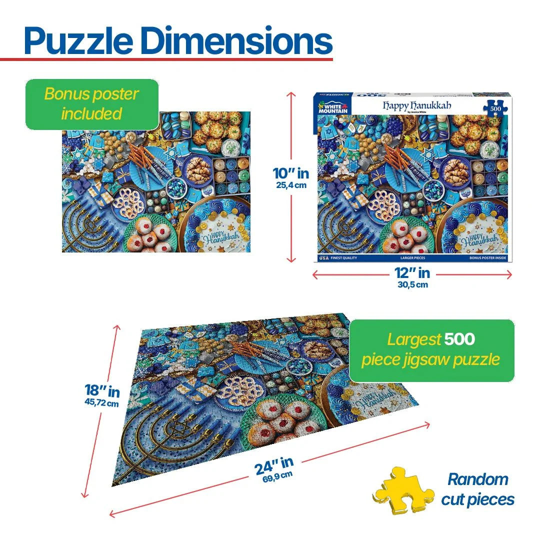 Happy Hanukkah (2016pz) - 500 Piece Jigsaw Puzzle