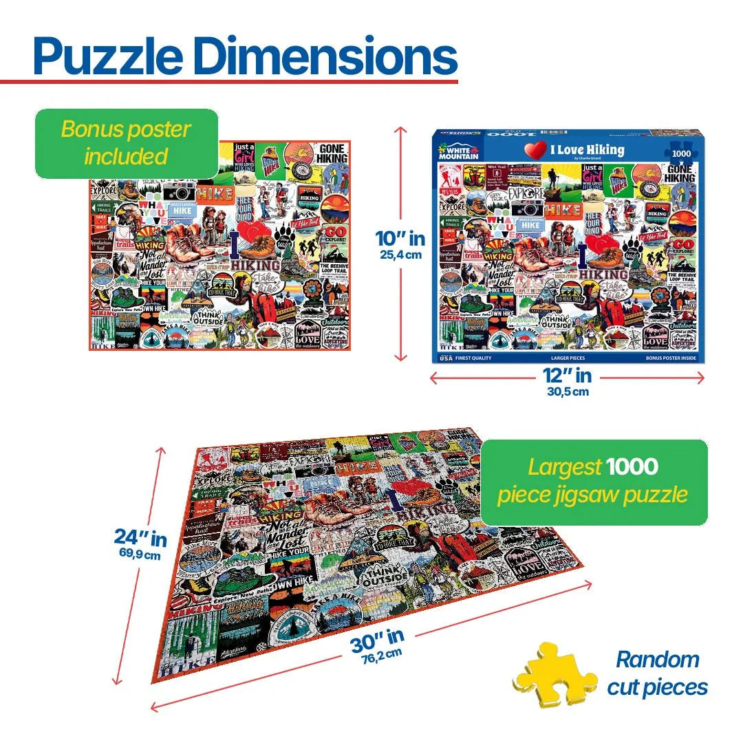 I Love Hiking (2172pz) - 1000 Piece Jigsaw Puzzle