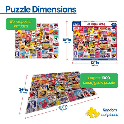 Ice Cream Bars (1343pz) - 1000 Piece Jigsaw Puzzle