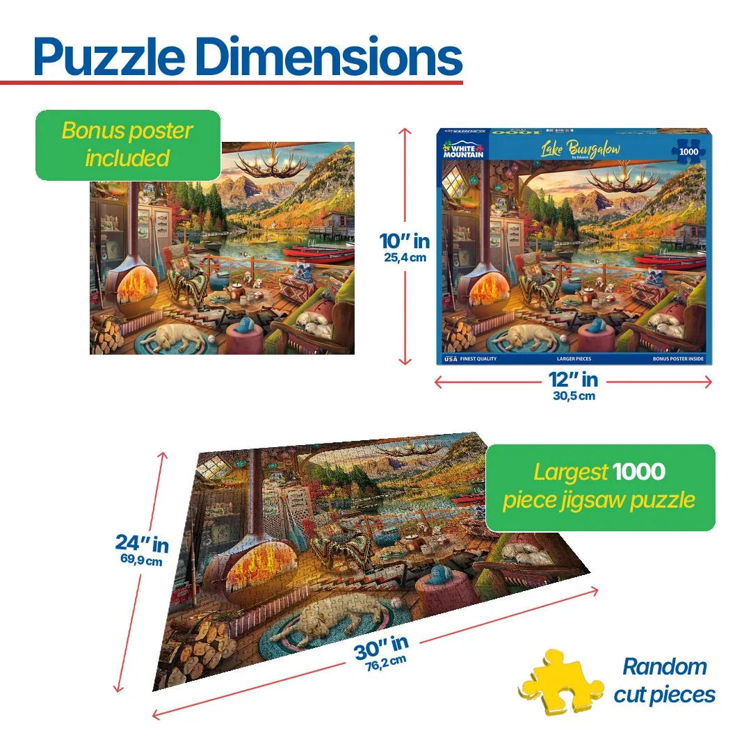 Lake Bungalow (2066pz) - 1000 Piece Jigsaw Puzzle