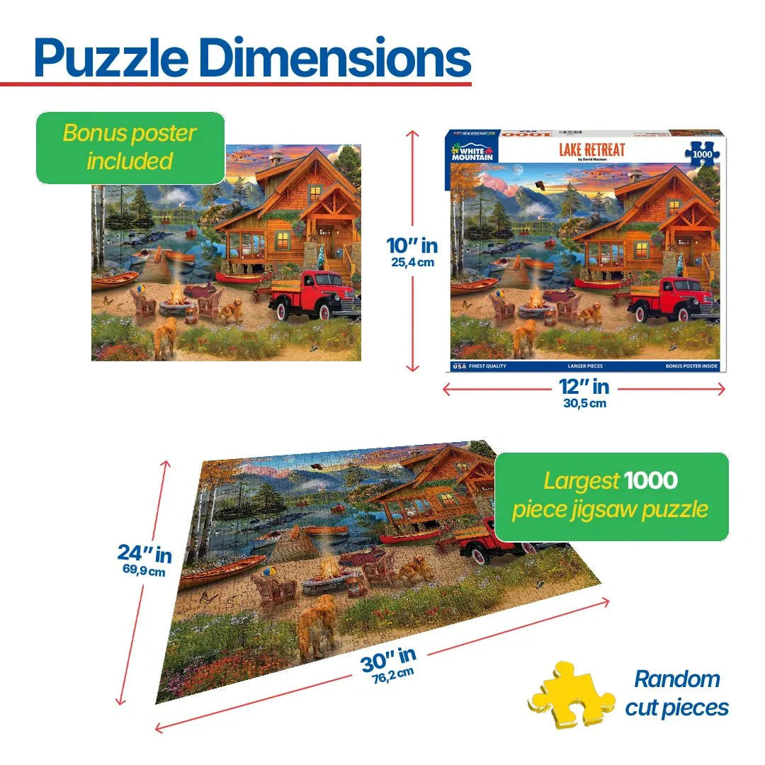 Lake Retreat (1948pz) - 1000 Piece Jigsaw Puzzle
