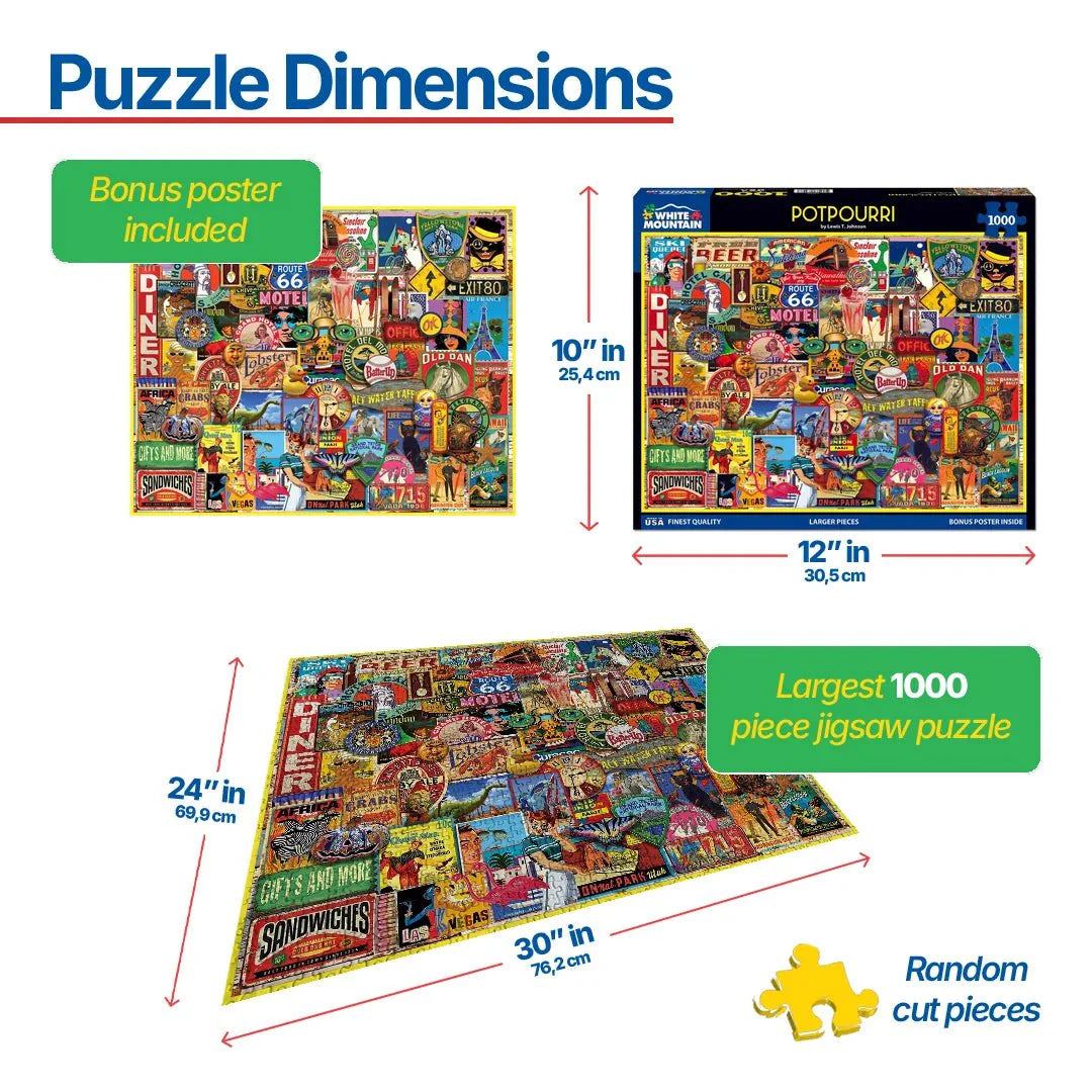 Potpourri (1848pz) - 1000 Piece Jigsaw Puzzle