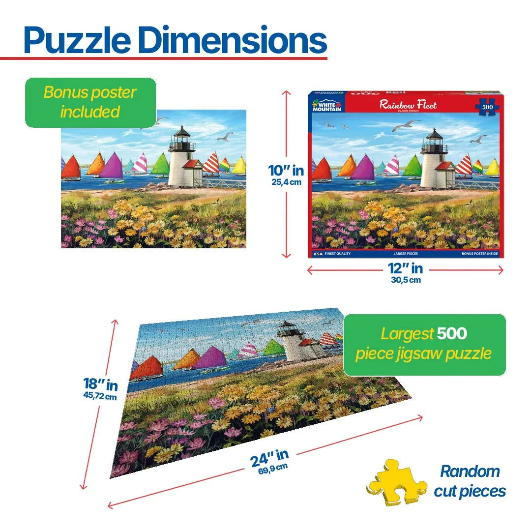 Rainbow Fleet (1839pz) - 500 Piece Jigsaw Puzzle