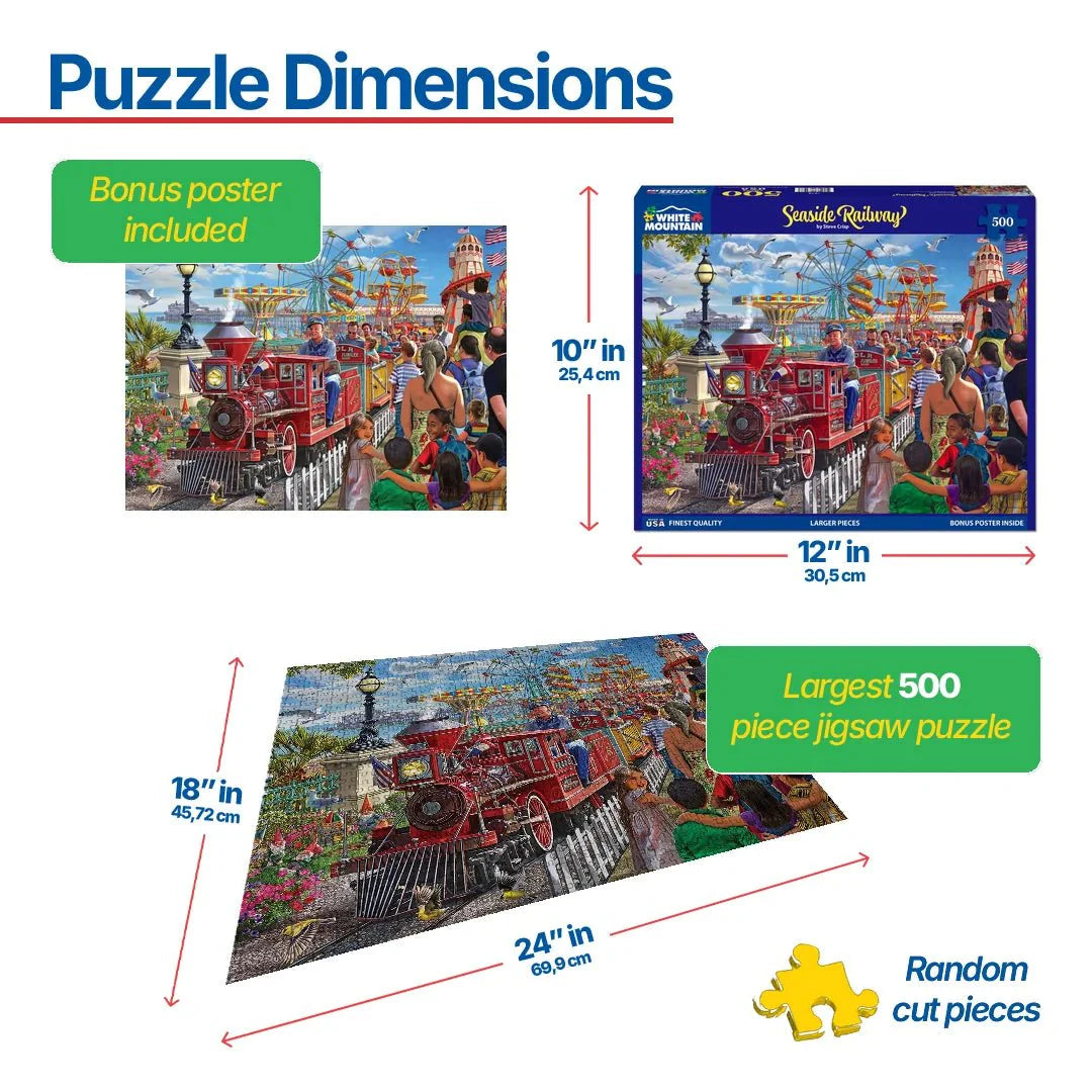 Seaside Railway (1943pz) - 500 Piece Jigsaw Puzzle