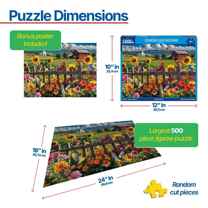 Sunday Gathering (2005pz) - 500 Piece Jigsaw Puzzle