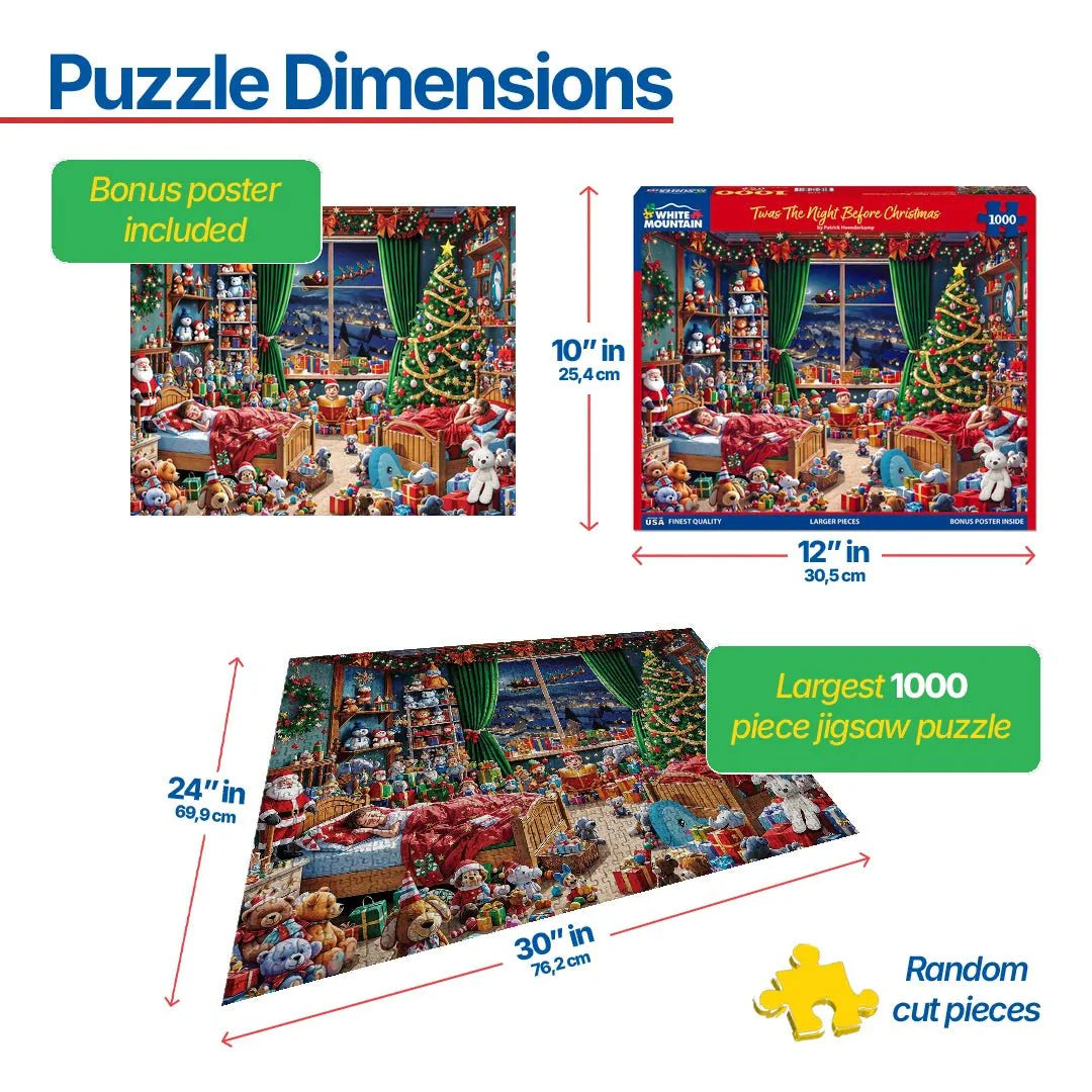 Twas The Night Before Christmas (2137pz) - 1000 Piece Jigsaw Puzzle